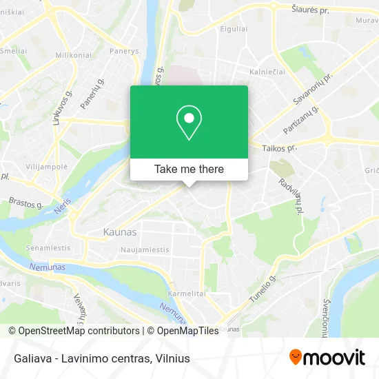 Карта Galiava - Lavinimo centras