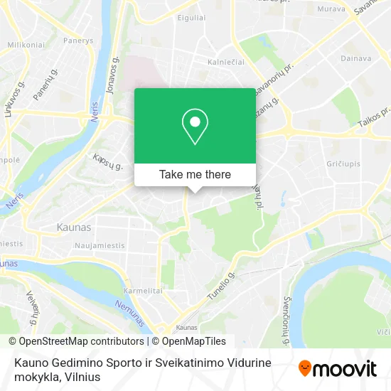 Карта Kauno Gedimino Sporto ir Sveikatinimo Vidurine mokykla