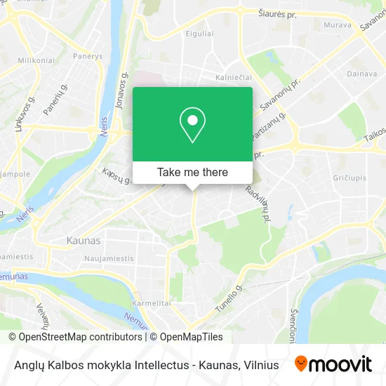 Карта Anglų Kalbos mokykla Intellectus - Kaunas