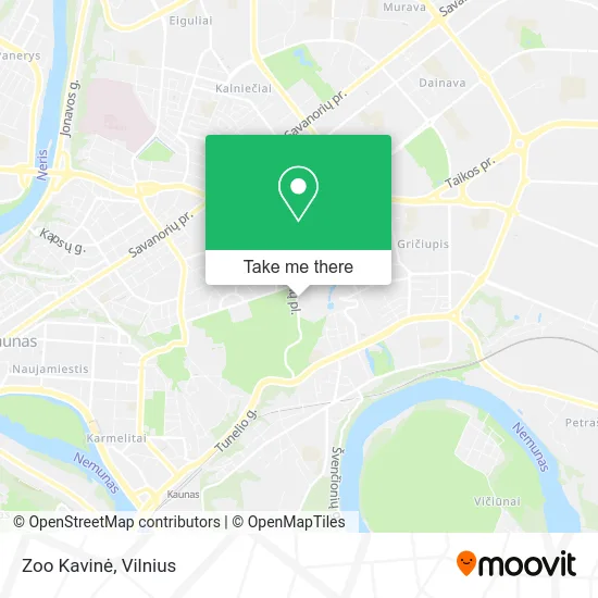 Карта Zoo Kavinė