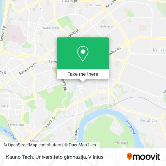 Карта Kauno Tech. Universiteto gimnazija