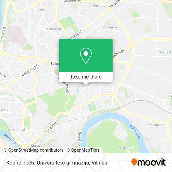 Карта Kauno Tech. Universiteto gimnazija