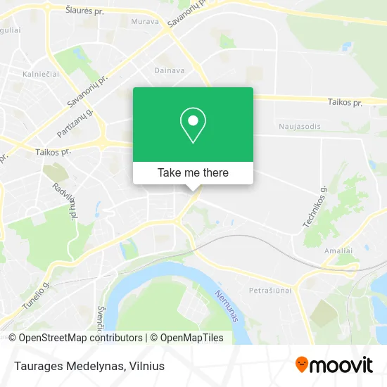 Карта Taurages Medelynas