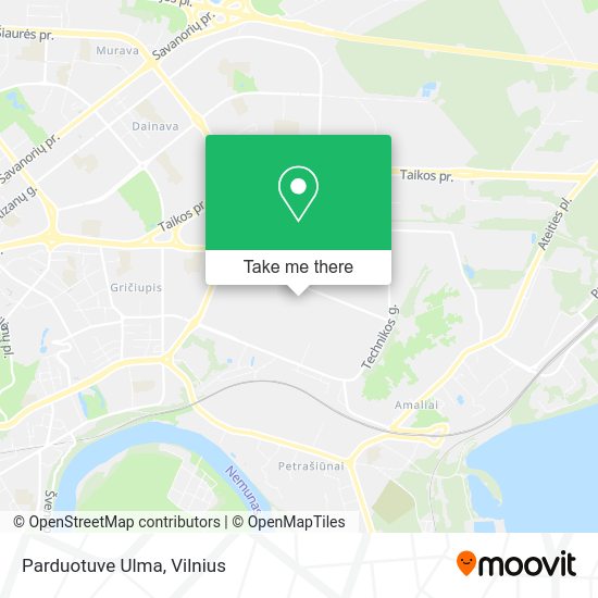 Карта Parduotuve Ulma