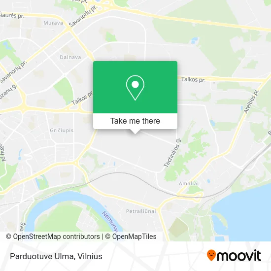 Карта Parduotuve Ulma