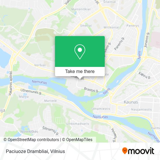 Карта Paciuoze Drambliai
