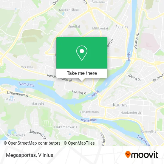 Карта Megasportas