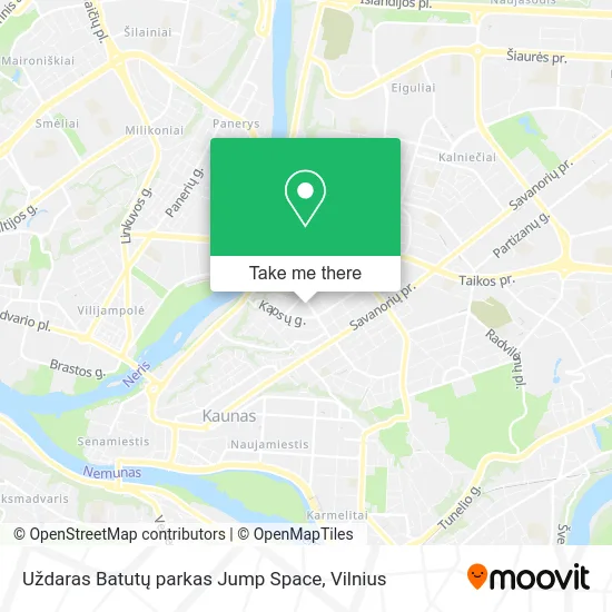 Карта Uždaras Batutų parkas Jump Space
