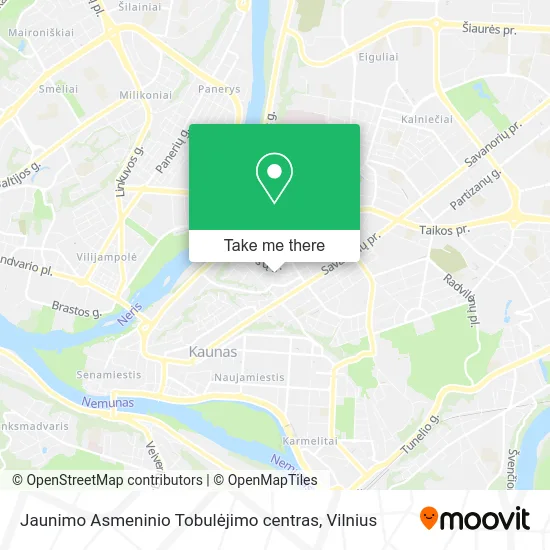 Карта Jaunimo Asmeninio Tobulėjimo centras