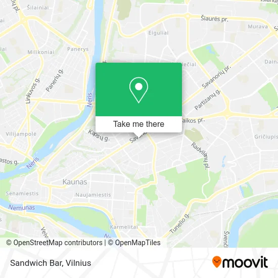 Карта Sandwich Bar