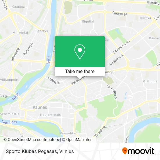 Карта Sporto Klubas Pegasas