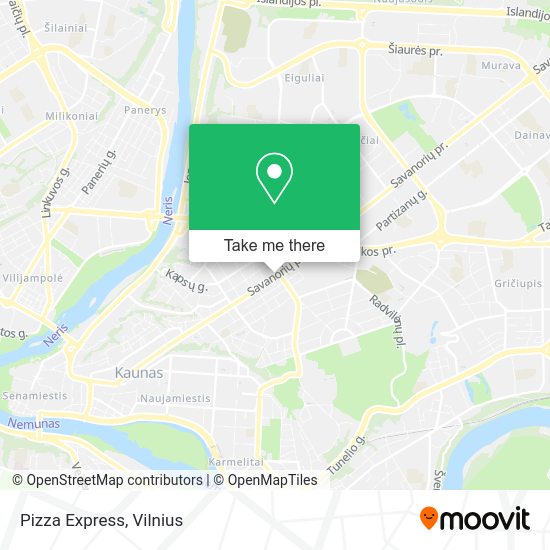 Карта Pizza Express