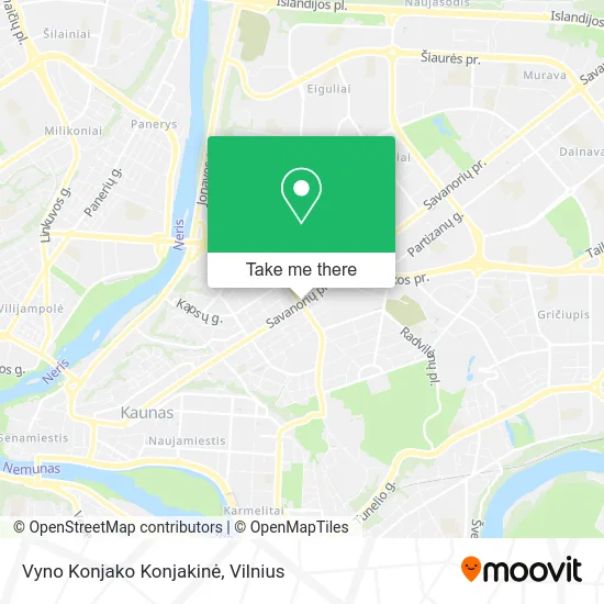 Карта Vyno Konjako Konjakinė