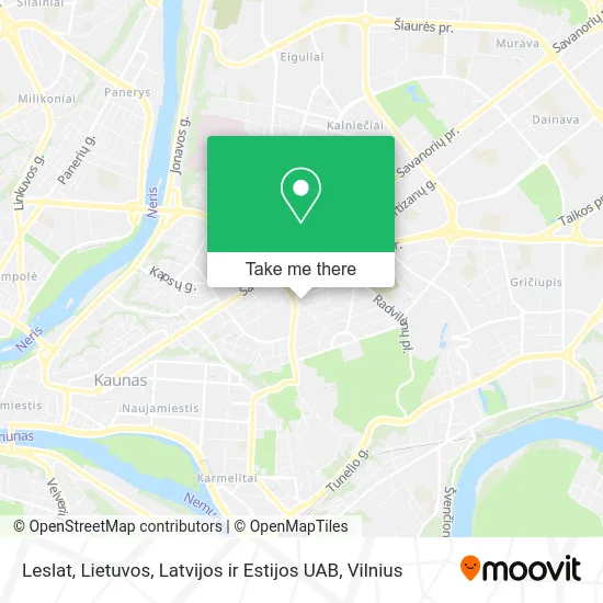 Карта Leslat, Lietuvos, Latvijos ir Estijos UAB