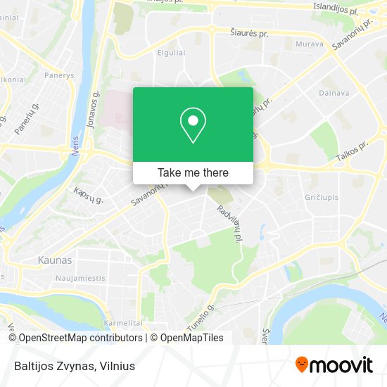 Карта Baltijos Zvynas