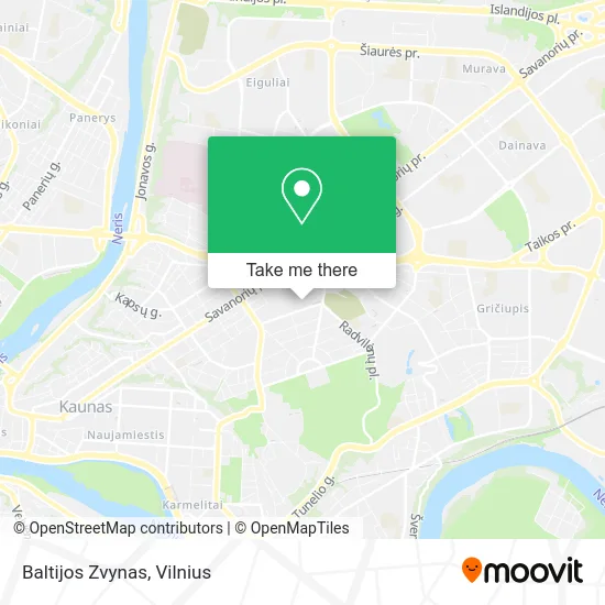 Карта Baltijos Zvynas