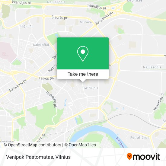 Карта Venipak Pastomatas