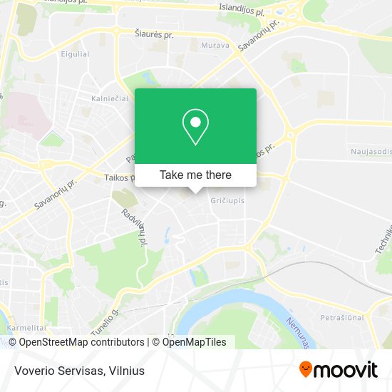 Карта Voverio Servisas