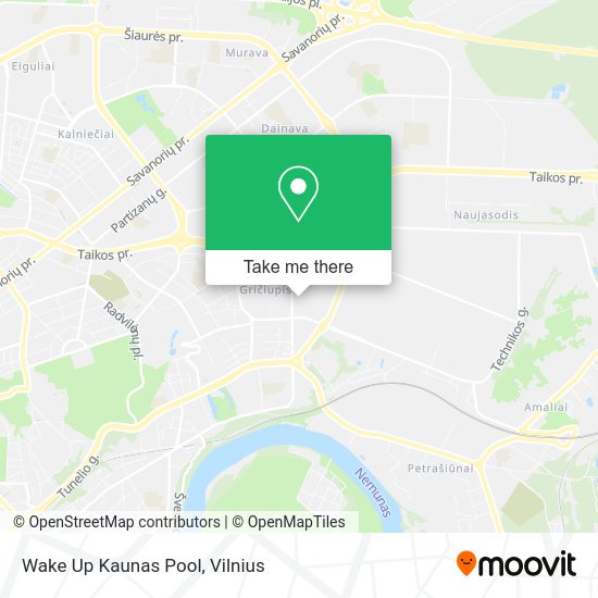 Карта Wake Up Kaunas Pool