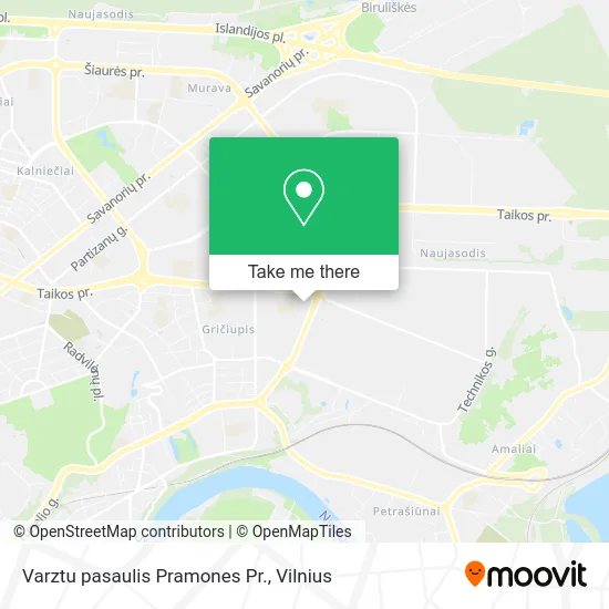 Карта Varztu pasaulis Pramones Pr.