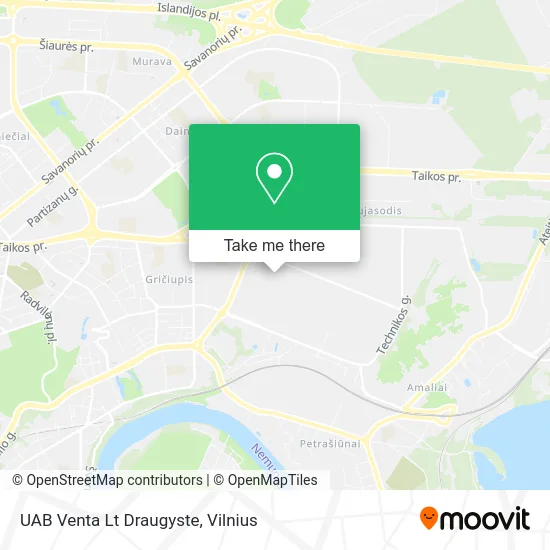 Карта UAB Venta Lt Draugyste
