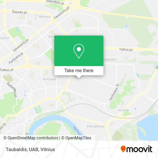 Карта Taubaldis, UAB