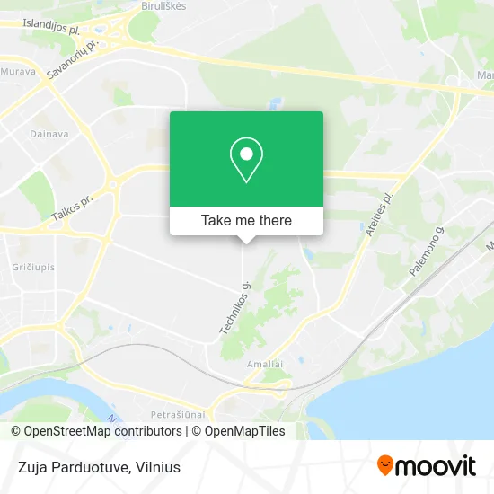 Карта Zuja Parduotuve