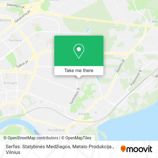 Карта Serfas. Statybinės Medžiagos, Metalo Produkcija.