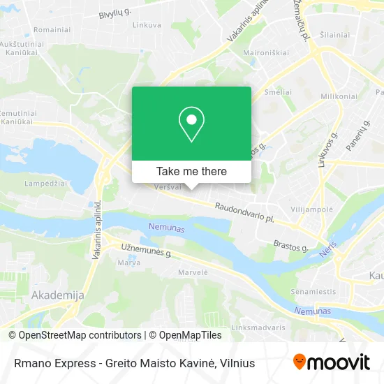 Карта Rmano Express - Greito Maisto Kavinė