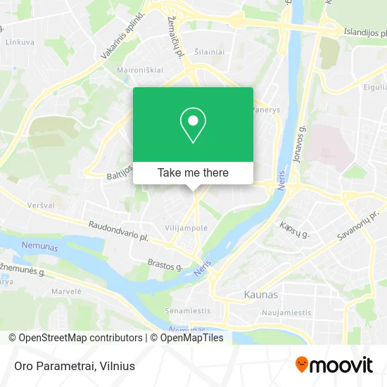 Карта Oro Parametrai