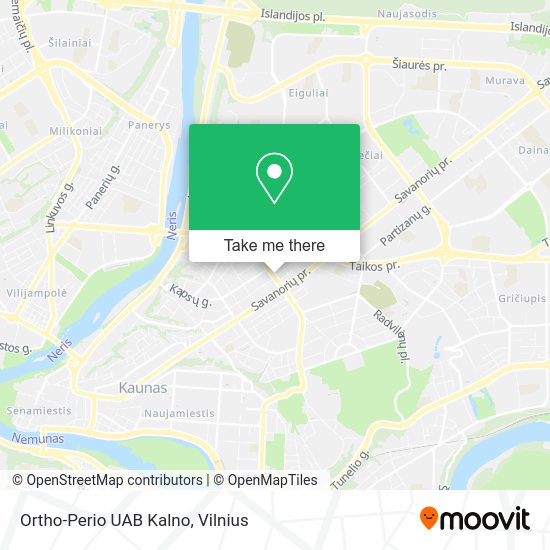 Карта Ortho-Perio UAB Kalno