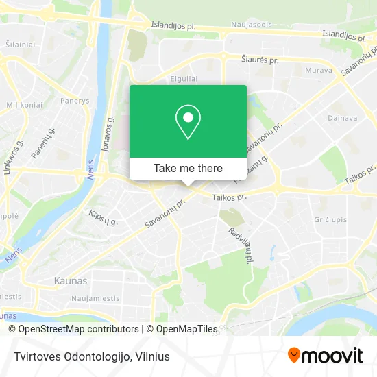 Карта Tvirtoves Odontologijo