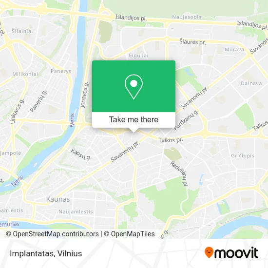 Карта Implantatas