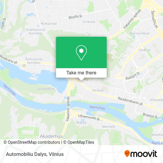 Карта Automobiliu Dalys