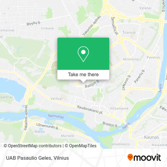 Карта UAB Pasaulio Geles