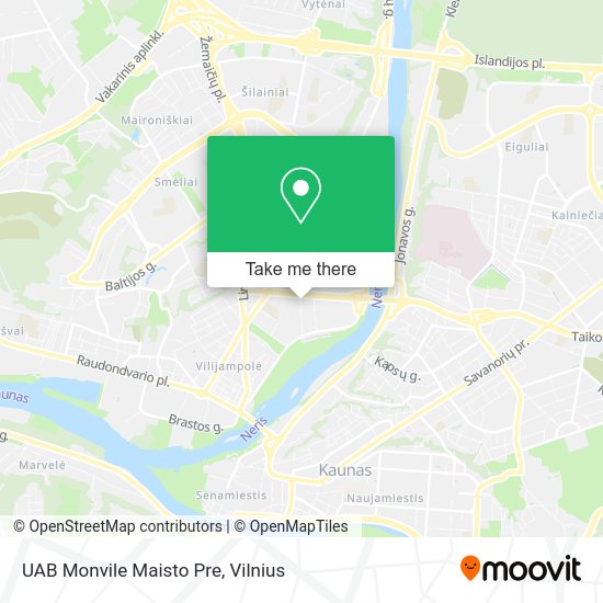 Карта UAB Monvile Maisto Pre