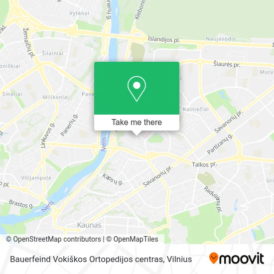 Карта Bauerfeind Vokiškos Ortopedijos centras