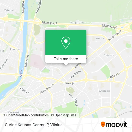 Карта G.Vine Kaunas-Gerimu P