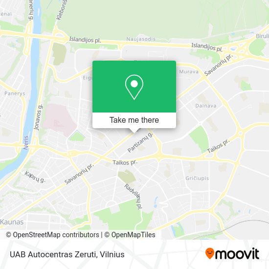 Карта UAB Autocentras Zeruti