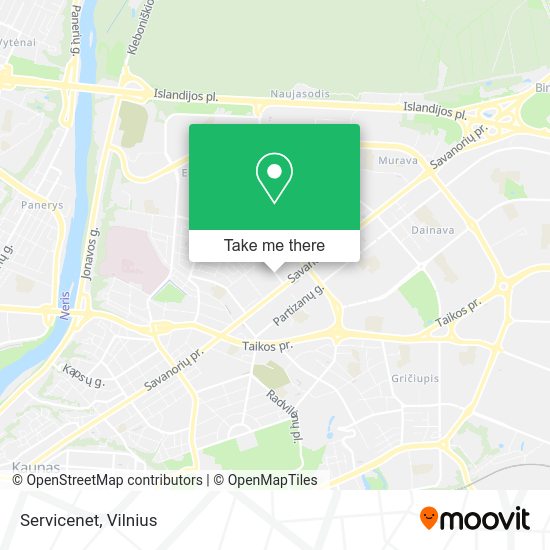 Карта Servicenet