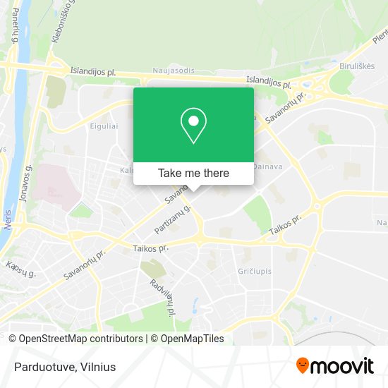Карта Parduotuve