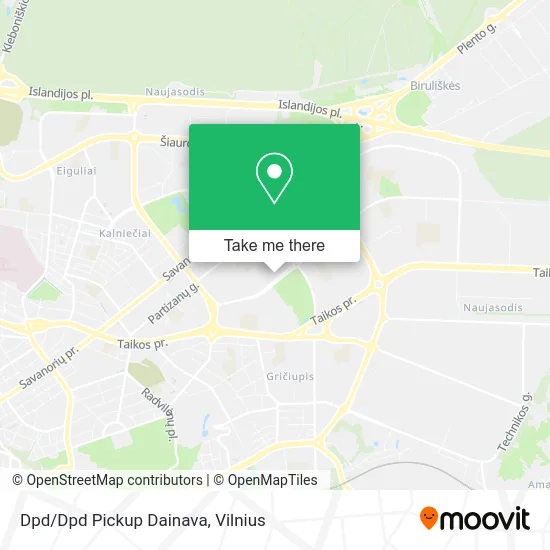 Карта Dpd/Dpd Pickup Dainava