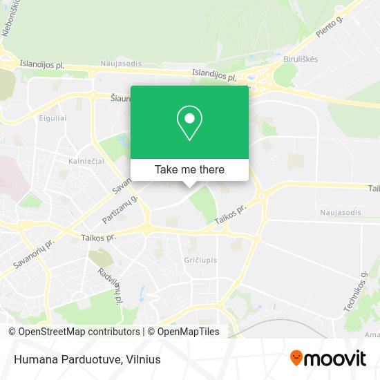 Карта Humana Parduotuve