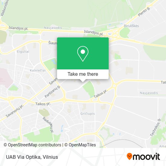 Карта UAB Via Optika