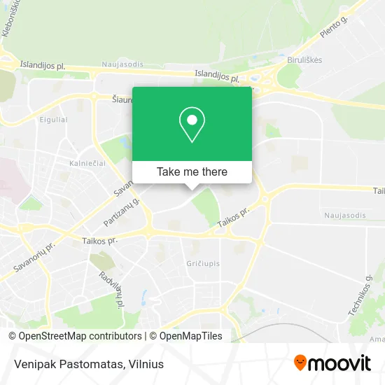 Карта Venipak Pastomatas