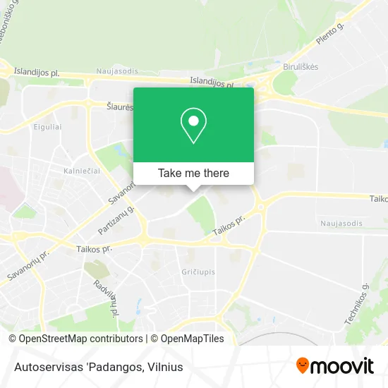 Карта Autoservisas 'Padangos