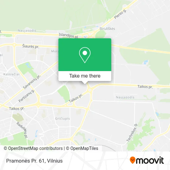 Карта Pramonės Pr. 61