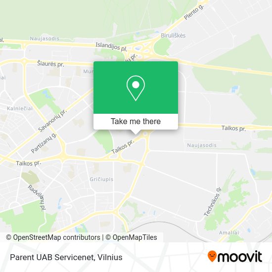 Карта Parent UAB Servicenet