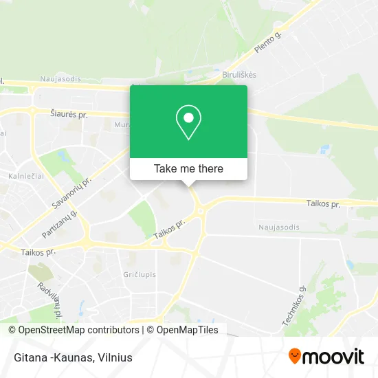 Карта Gitana -Kaunas