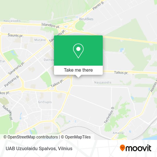 Карта UAB Uzuolaidu Spalvos